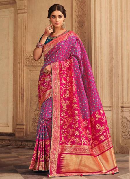 Dark Pink Colour Royal Vrindavan Vol 23 New Latest Designer Festive Wear Saree Collection 10159